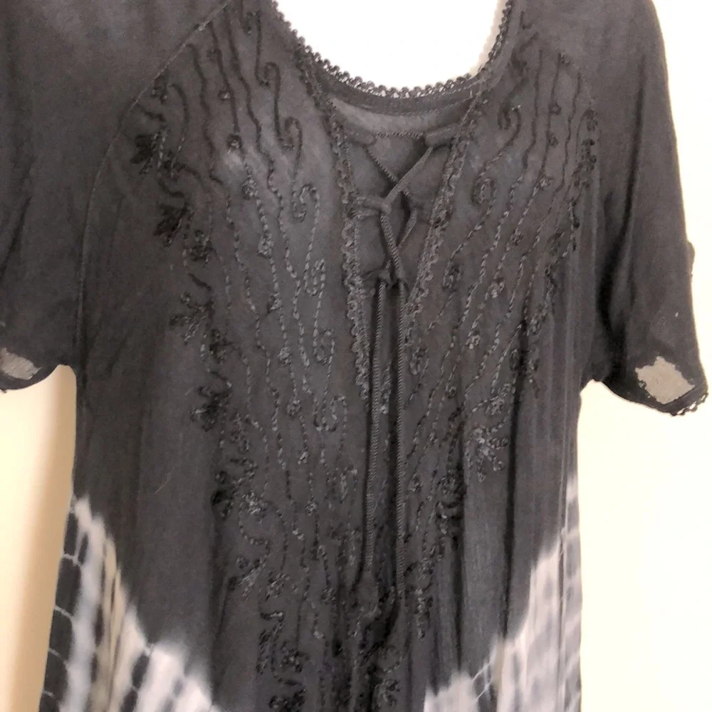 Tie Dye Black and White Dress.  NWT - Picture 2 of 7